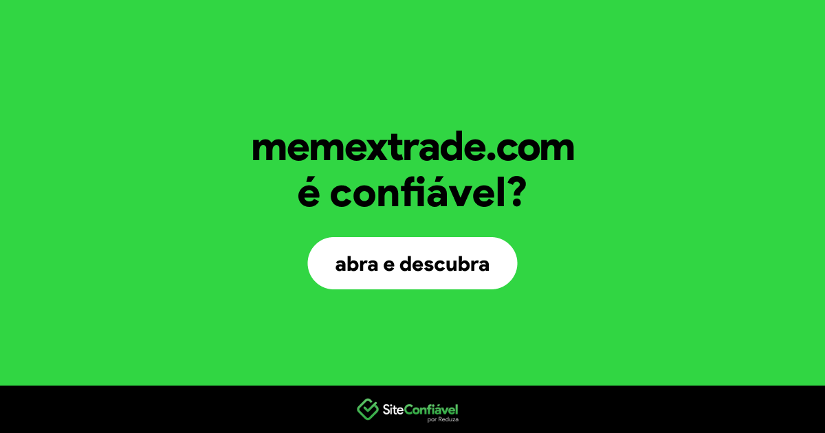 O site memextrade.com é confiável?