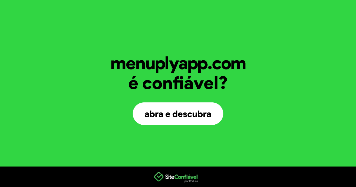 O site menuplyapp.com é confiável?