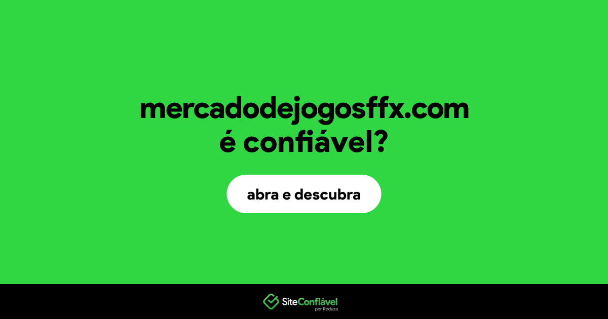 O site mercadodejogosffx.com é confiável?