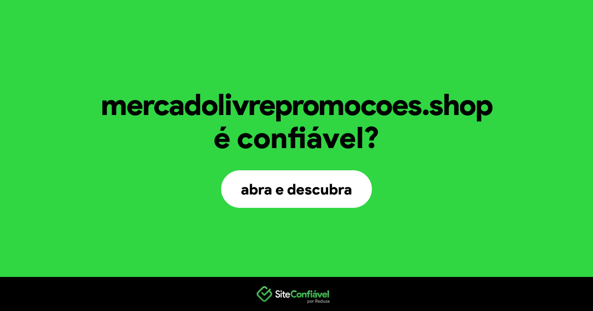 O site mercadolivrepromocoes.shop é confiável?