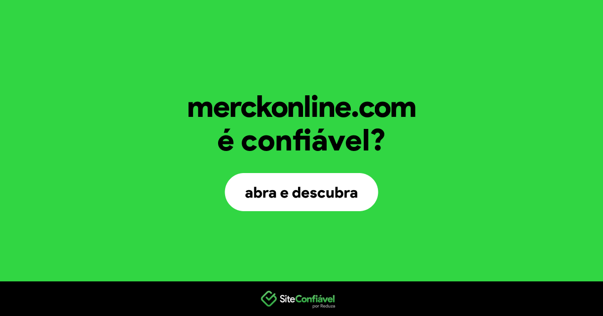 O site merckonline.com é confiável?