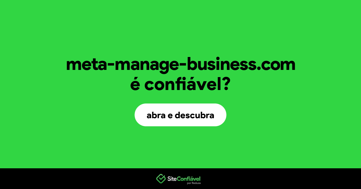 O site meta-manage-business.com é confiável?