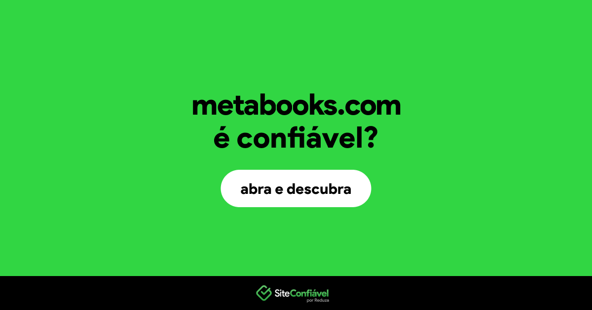 O site metabooks.com é confiável?