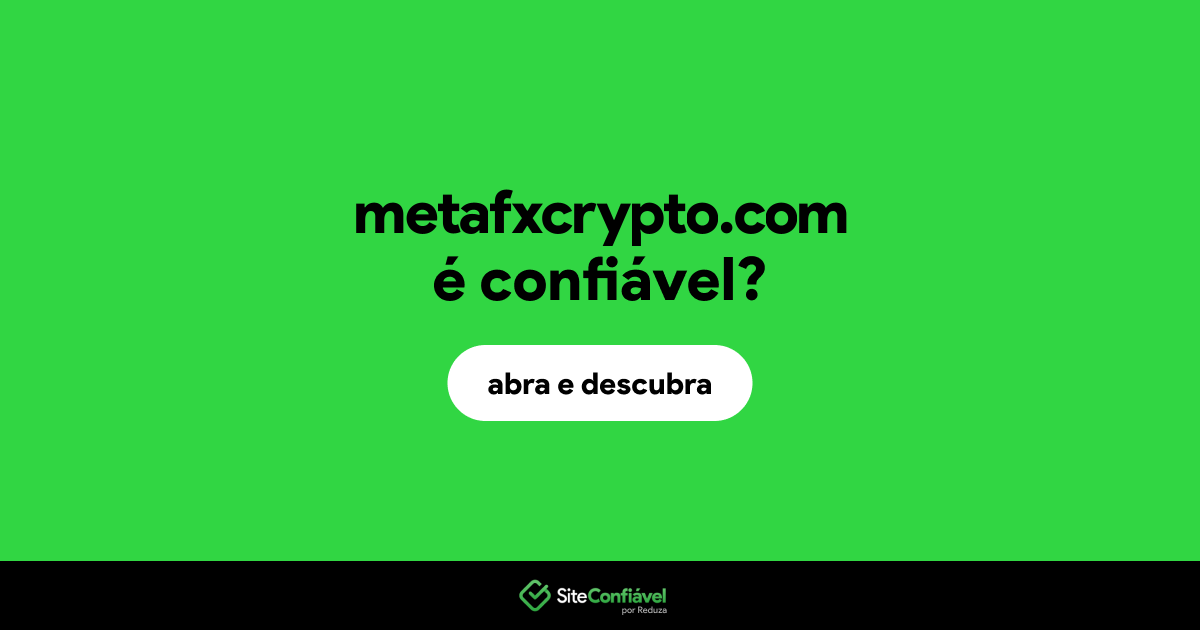 O site metafxcrypto.com é confiável?