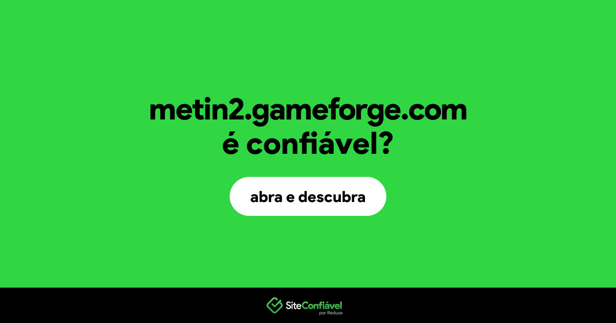 O site metin2.gameforge.com é confiável?