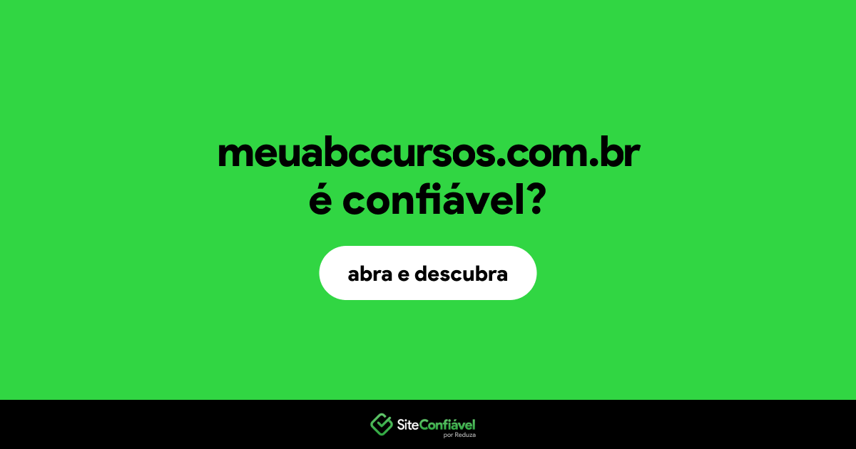 O site meuabccursos.com.br é confiável?