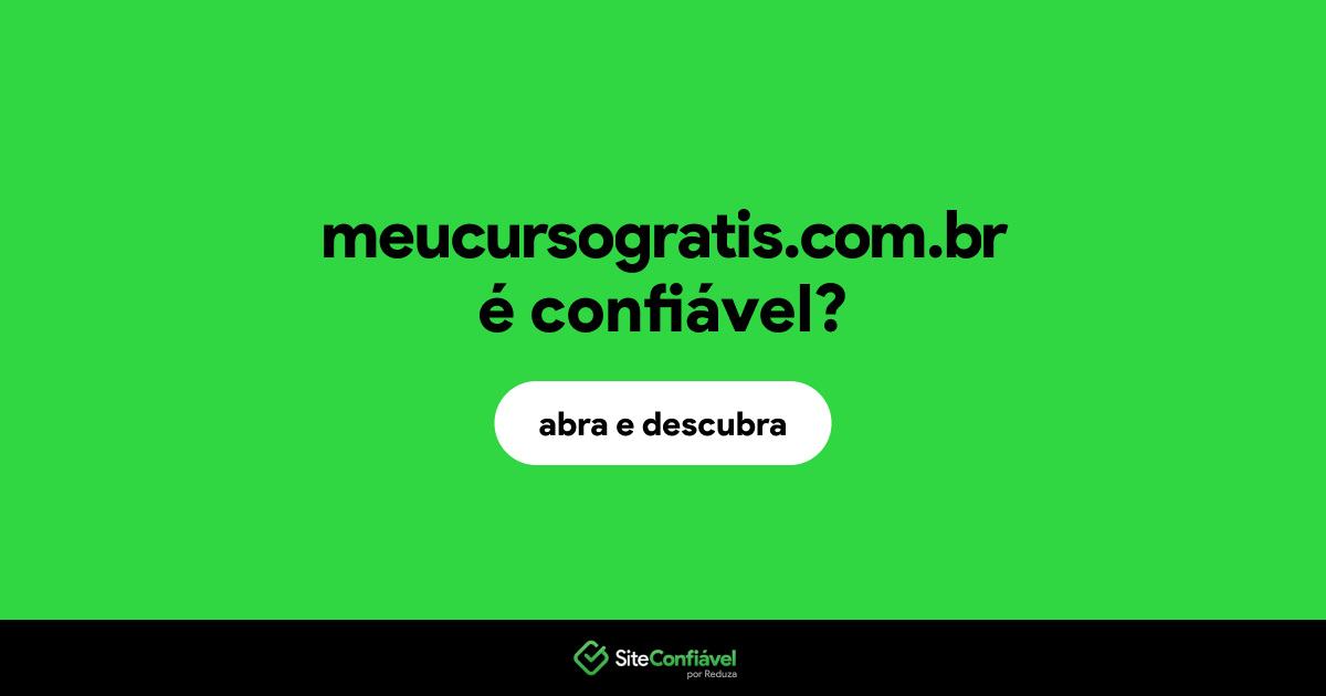 O site meucursogratis.com.br é confiável?