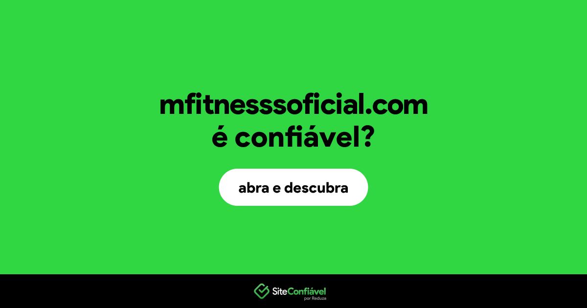 O site mfitnesssoficial.com é confiável?