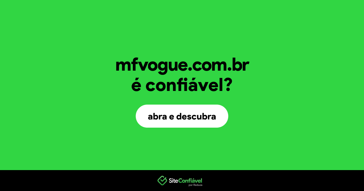 O site mfvogue.com.br é confiável?