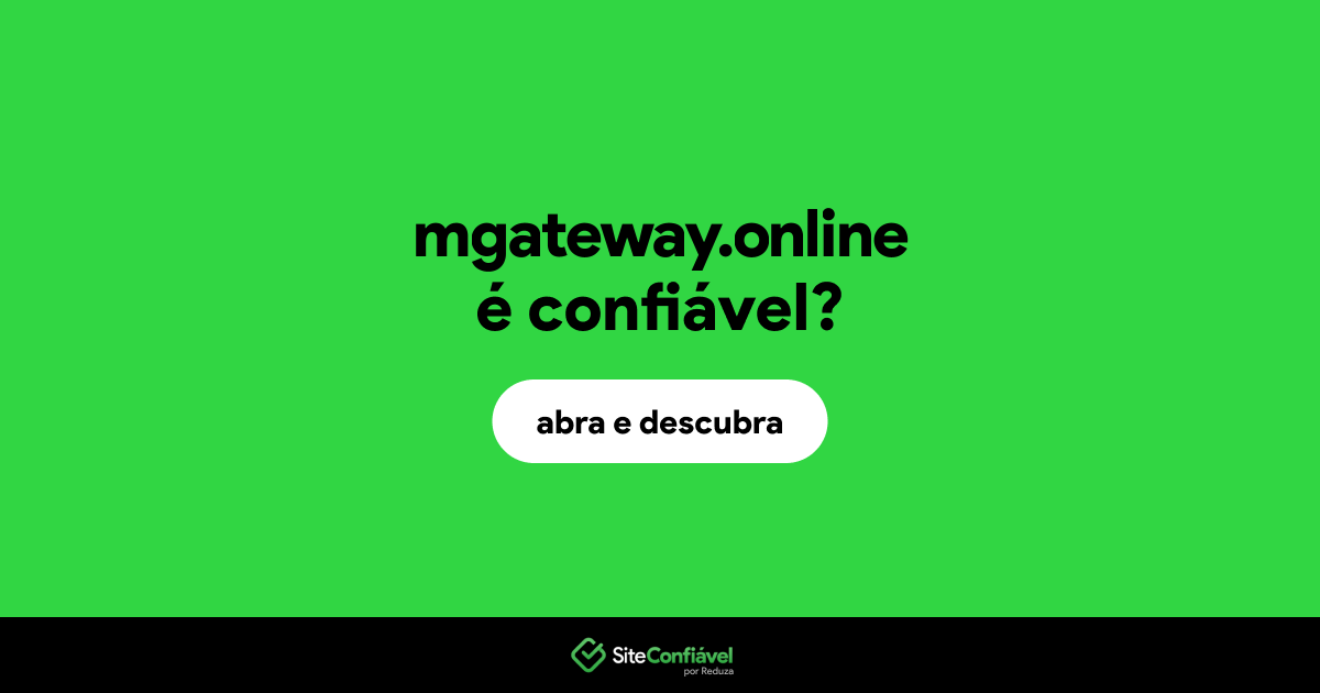 O site mgateway.online é confiável?