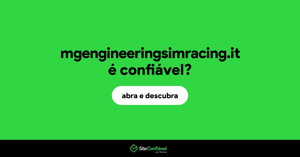 O site mgengineeringsimracing.it é confiável?