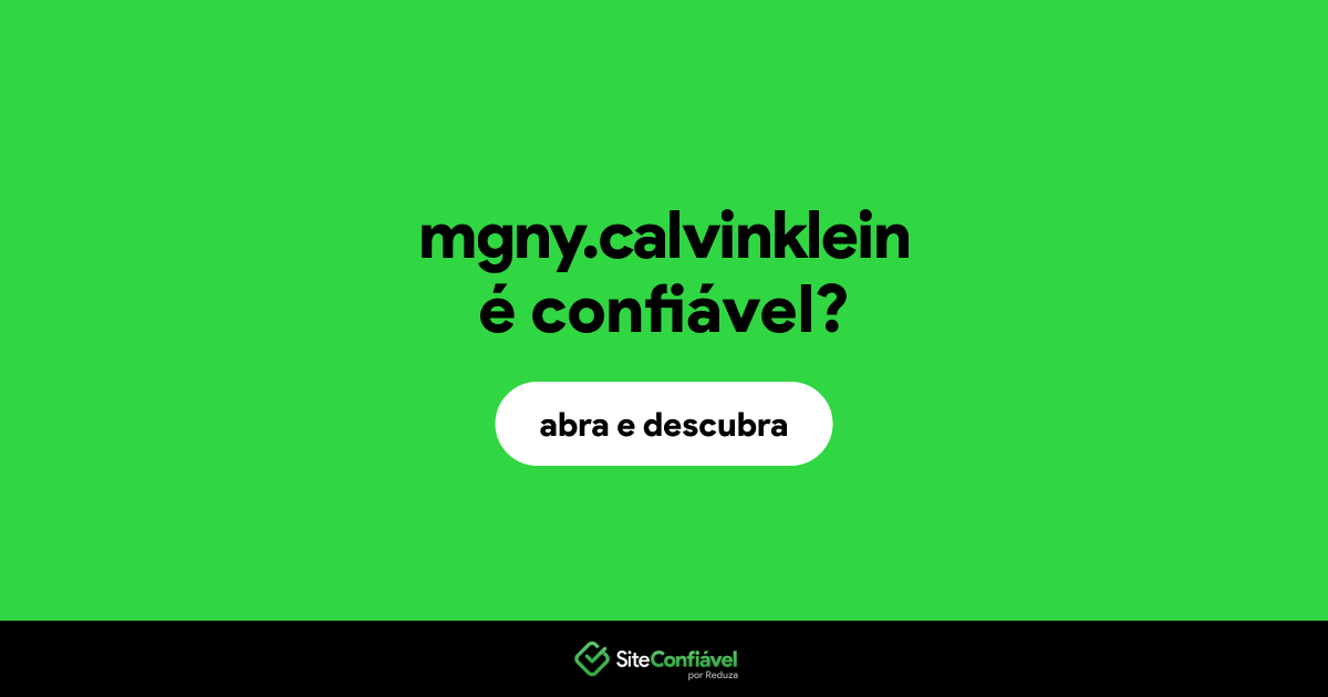 O site mgny.calvinklein é confiável?