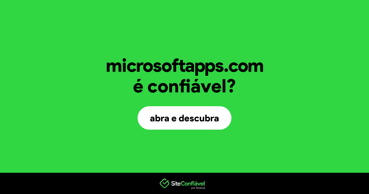 O site microsoftapps.com é confiável?