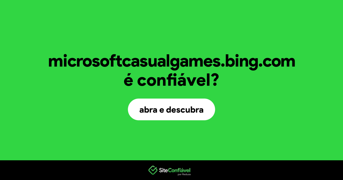 O site microsoftcasualgames.bing.com é confiável?