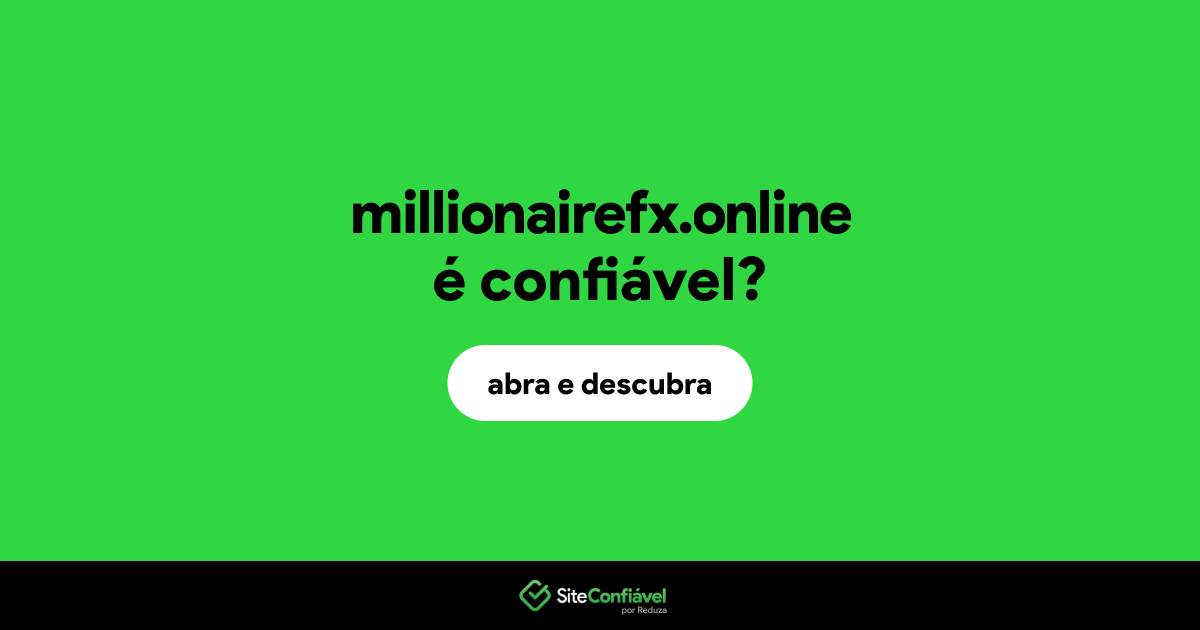 O site millionairefx.online é confiável?