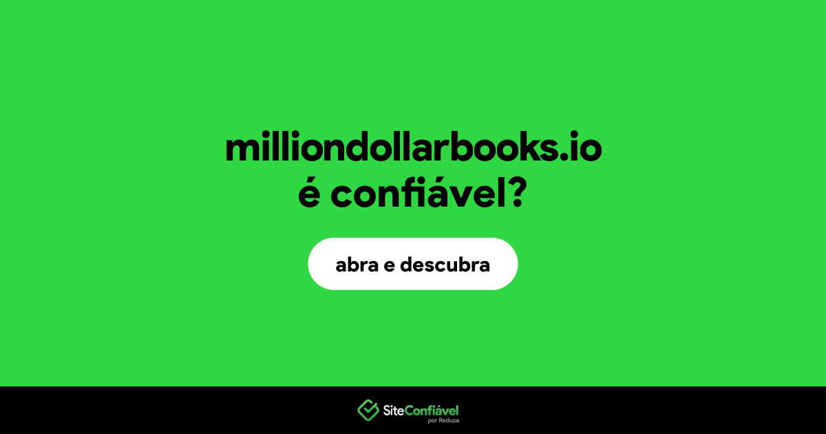 O site milliondollarbooks.io é confiável?