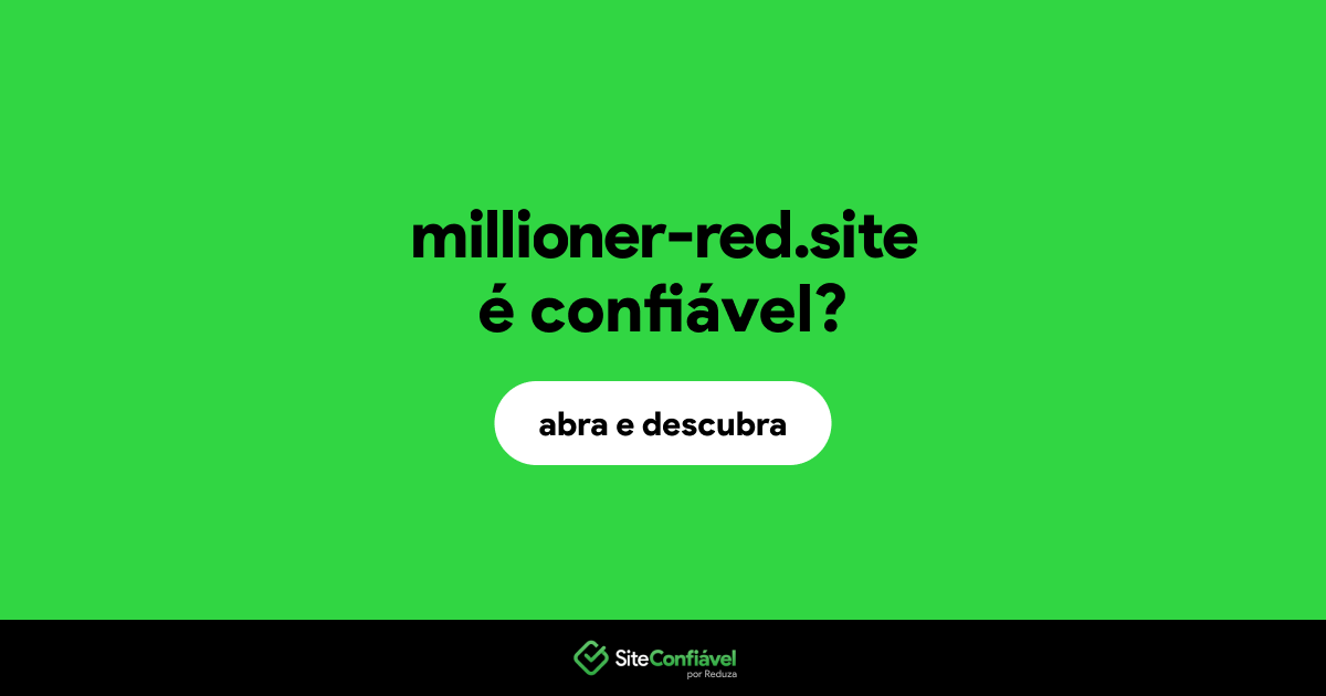 O site millioner-red.site é confiável?