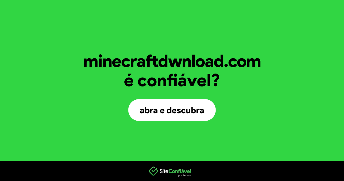 O site minecraftdwnload.com é confiável?