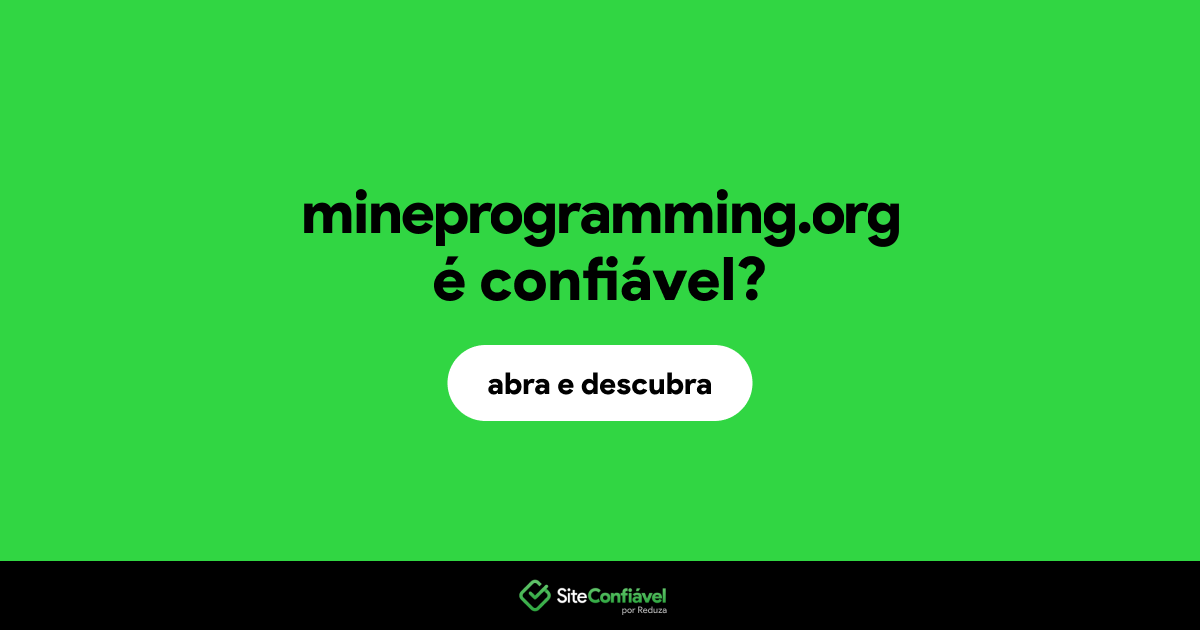 O site mineprogramming.org é confiável?