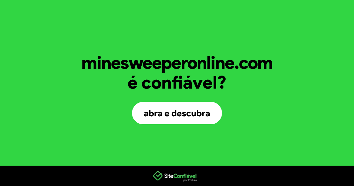 O site minesweeperonline.com é confiável?