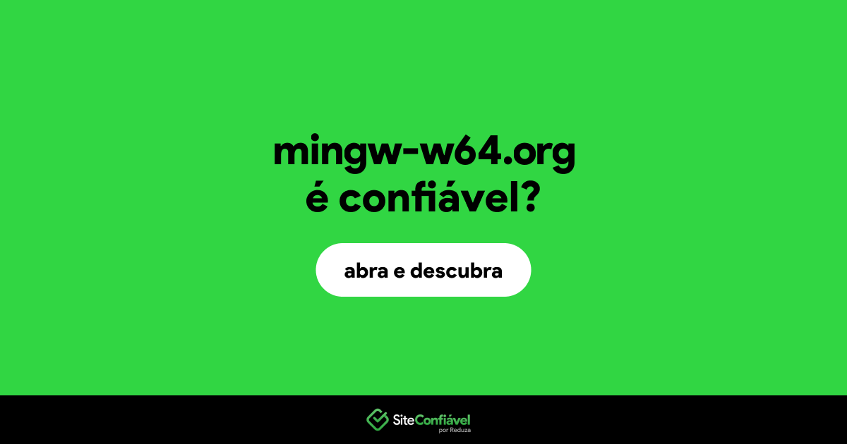 O site mingw-w64.org é confiável?