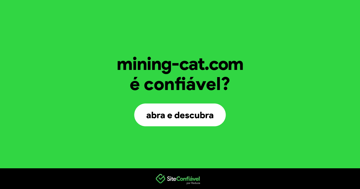 O site mining-cat.com é confiável?