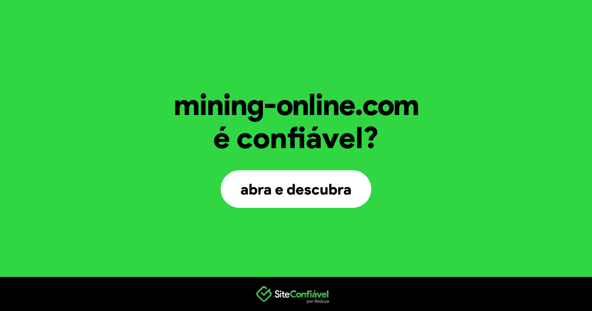 O site mining-online.com é confiável?