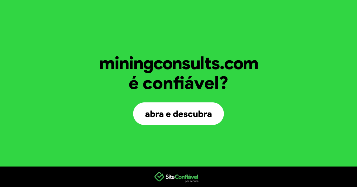 O site miningconsults.com é confiável?