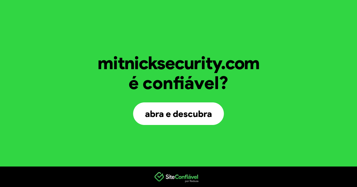 O site mitnicksecurity.com é confiável?