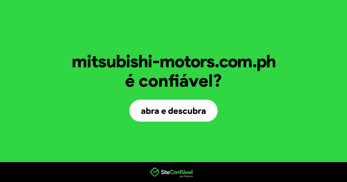 O site mitsubishi-motors.com.ph é confiável?