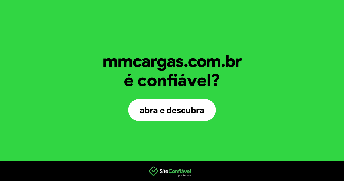 O site mmcargas.com.br é confiável?