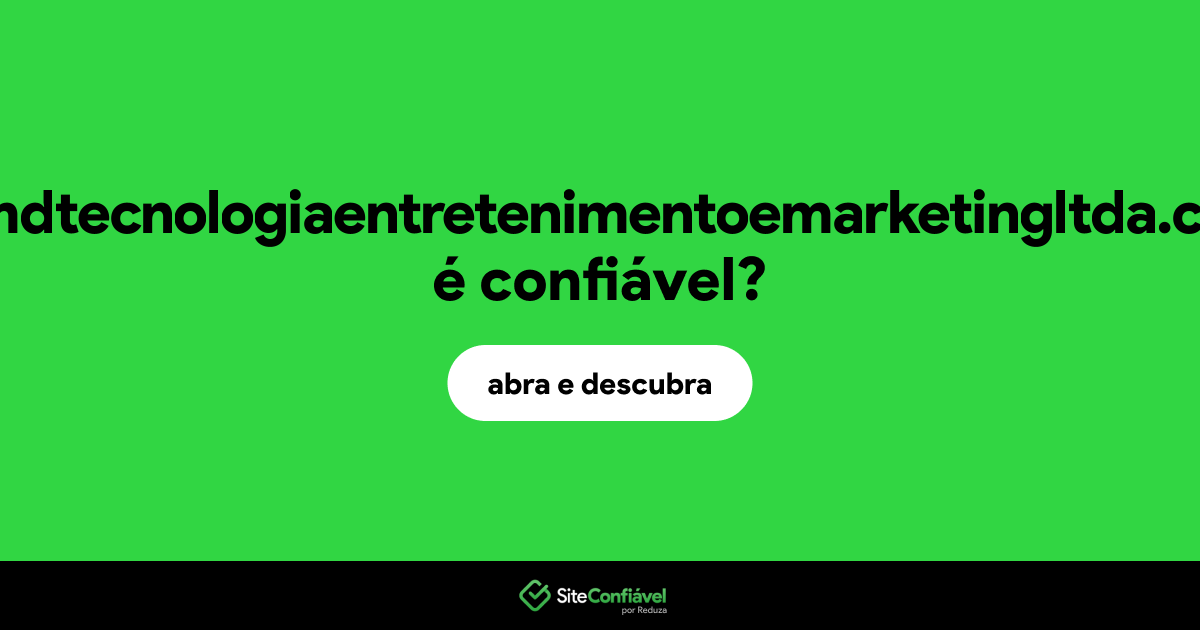 O site mmdtecnologiaentretenimentoemarketingltda.com é confiável?