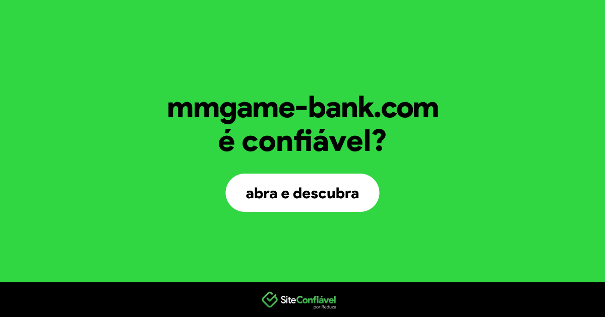 O site mmgame-bank.com é confiável?