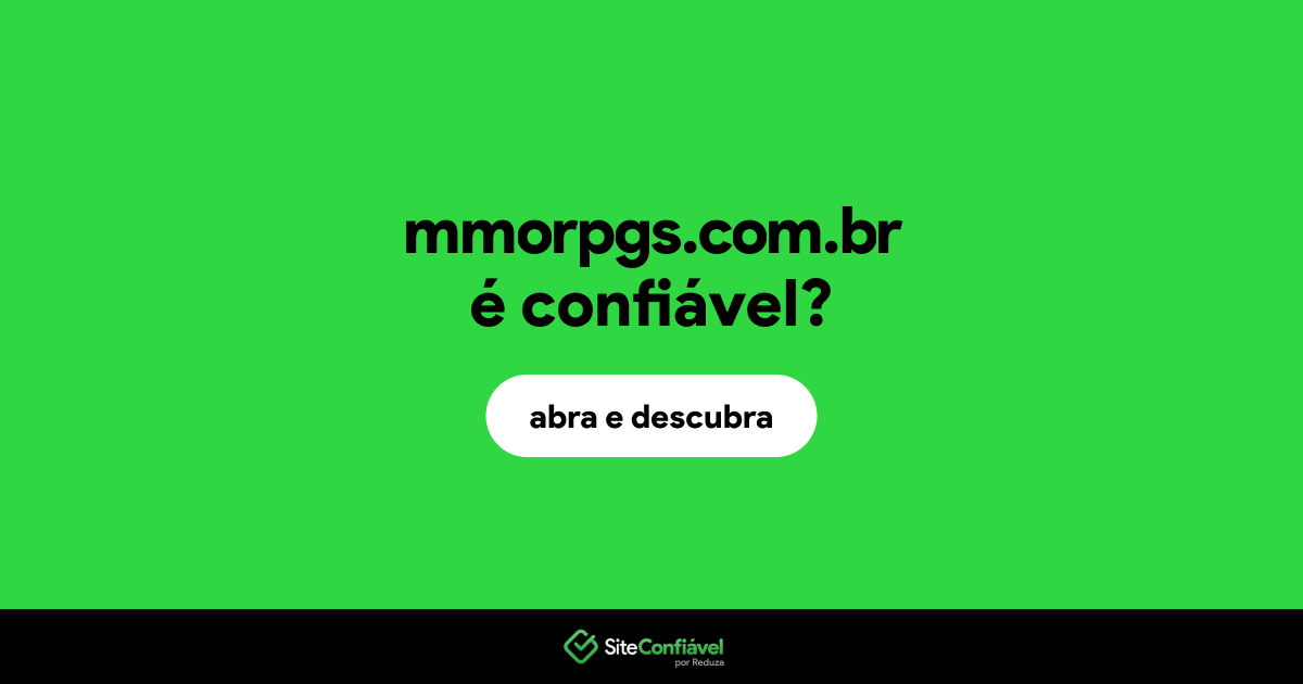 O site mmorpgs.com.br é confiável?