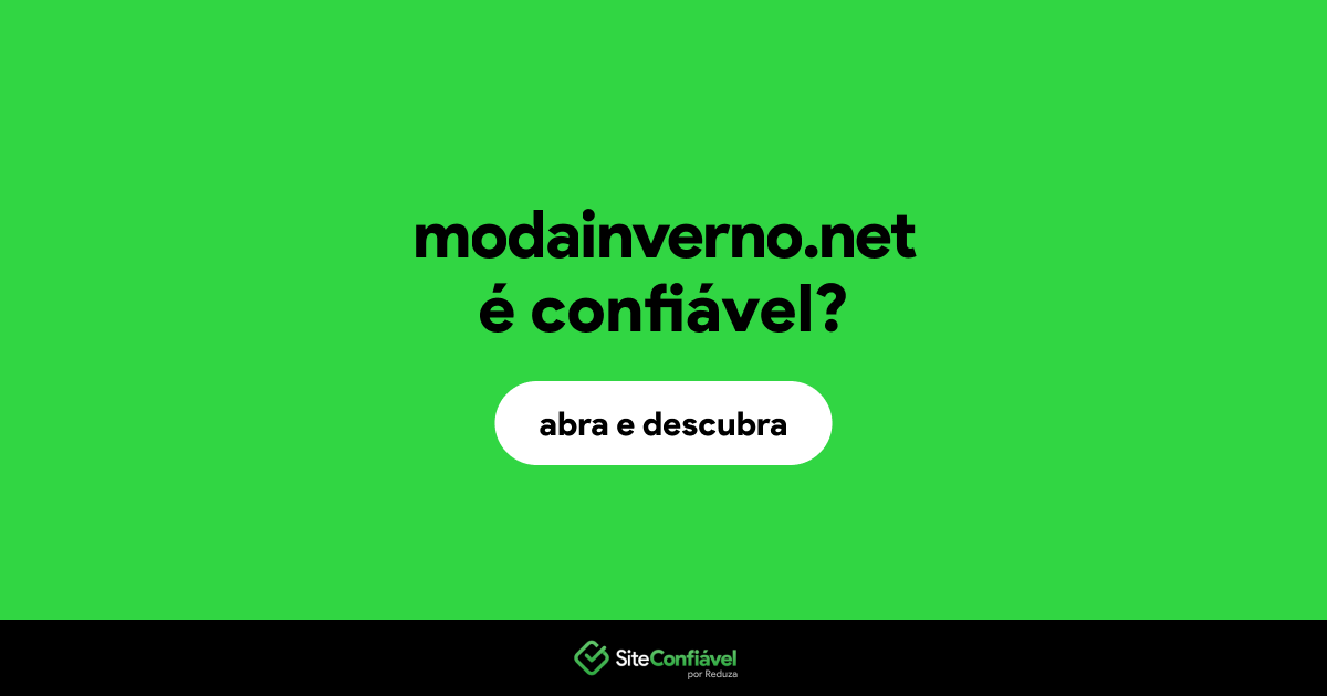O site modainverno.net é confiável?