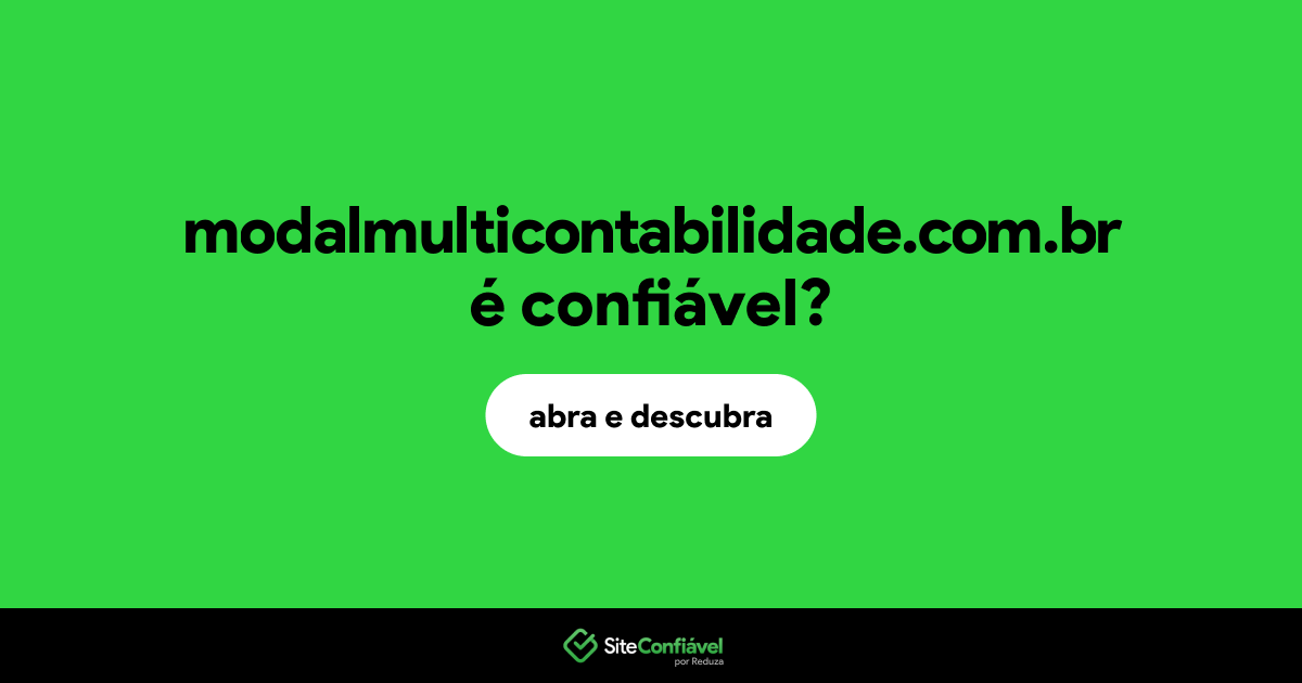 O site modalmulticontabilidade.com.br é confiável?