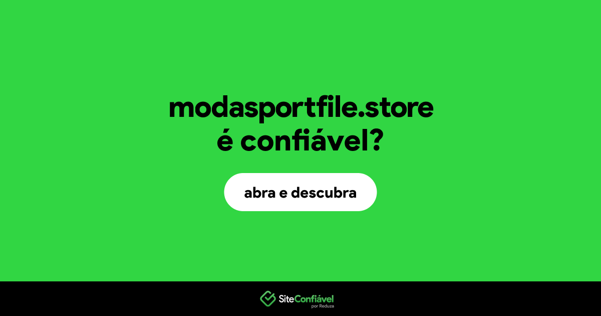 O site modasportfile.store é confiável?