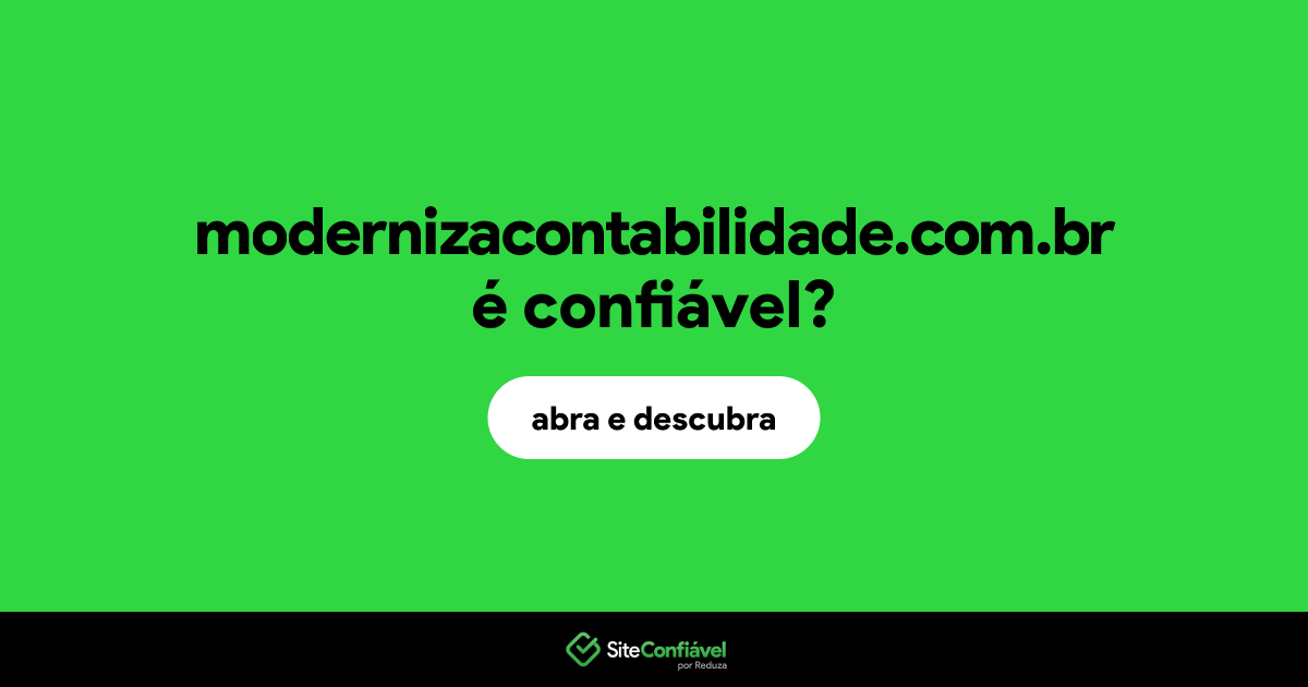 O site modernizacontabilidade.com.br é confiável?