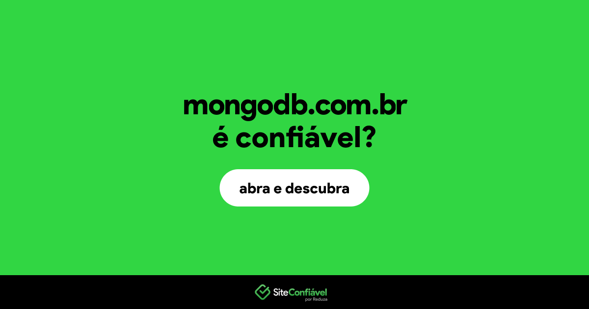 O site mongodb.com.br é confiável?