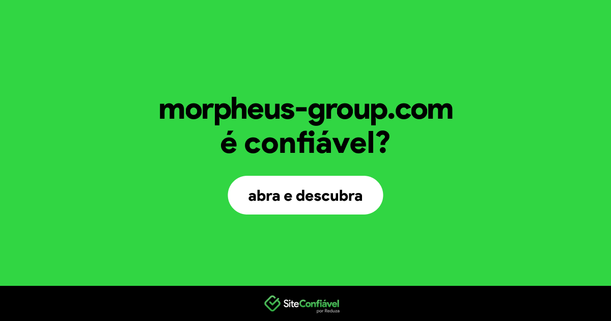O site morpheus-group.com é confiável?