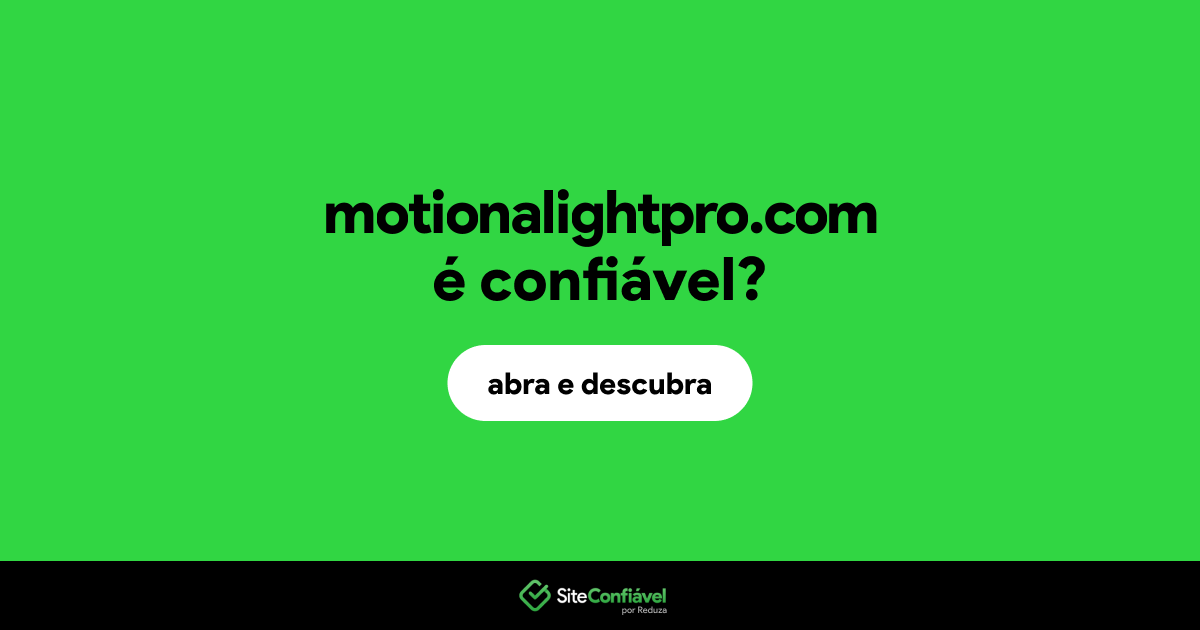 O site motionalightpro.com é confiável?
