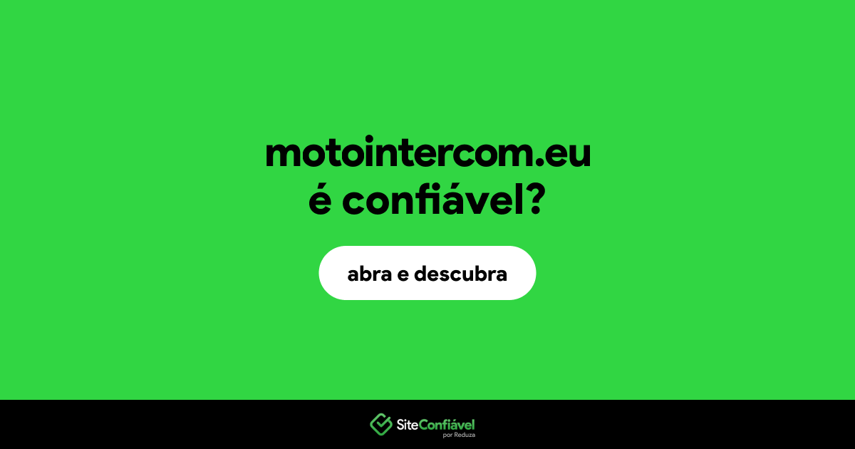 O site motointercom.eu é confiável?