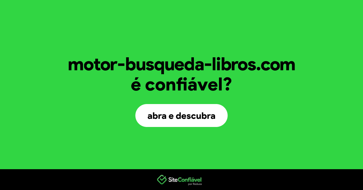 O site motor-busqueda-libros.com é confiável?