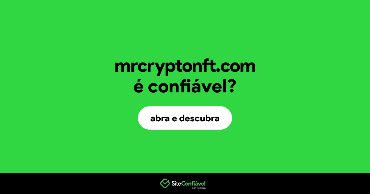 O site mrcryptonft.com é confiável?