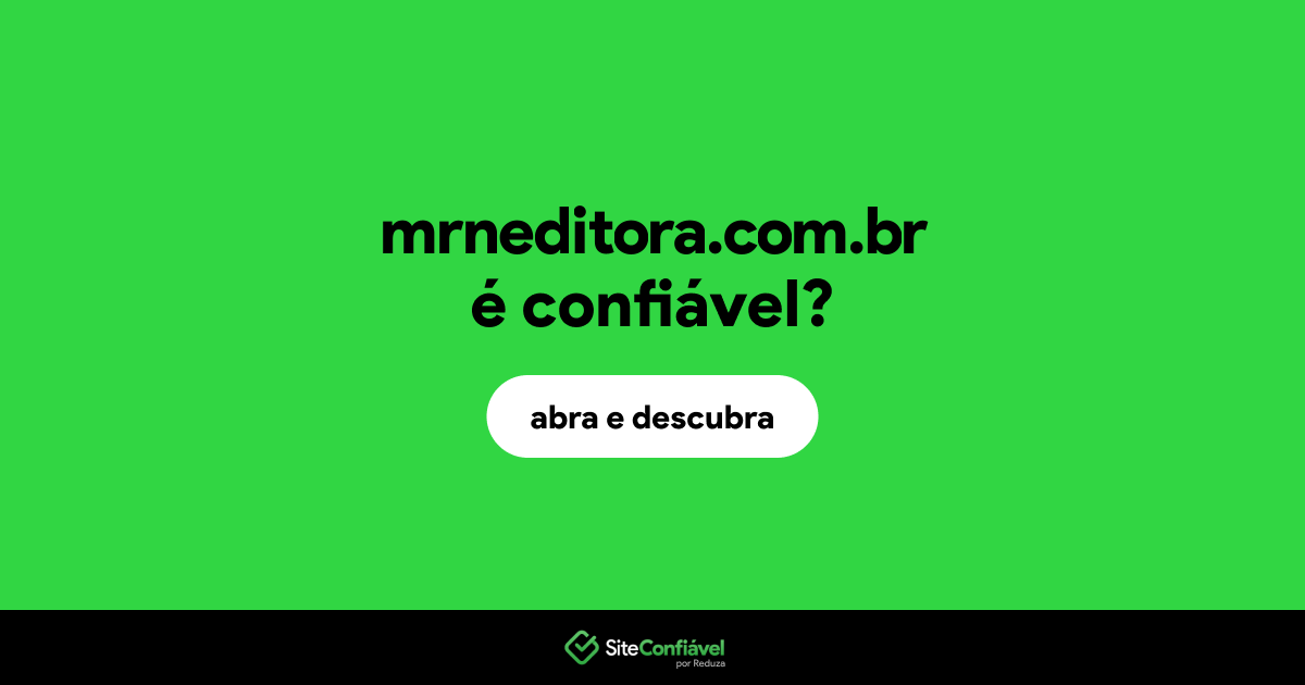 O site mrneditora.com.br é confiável?