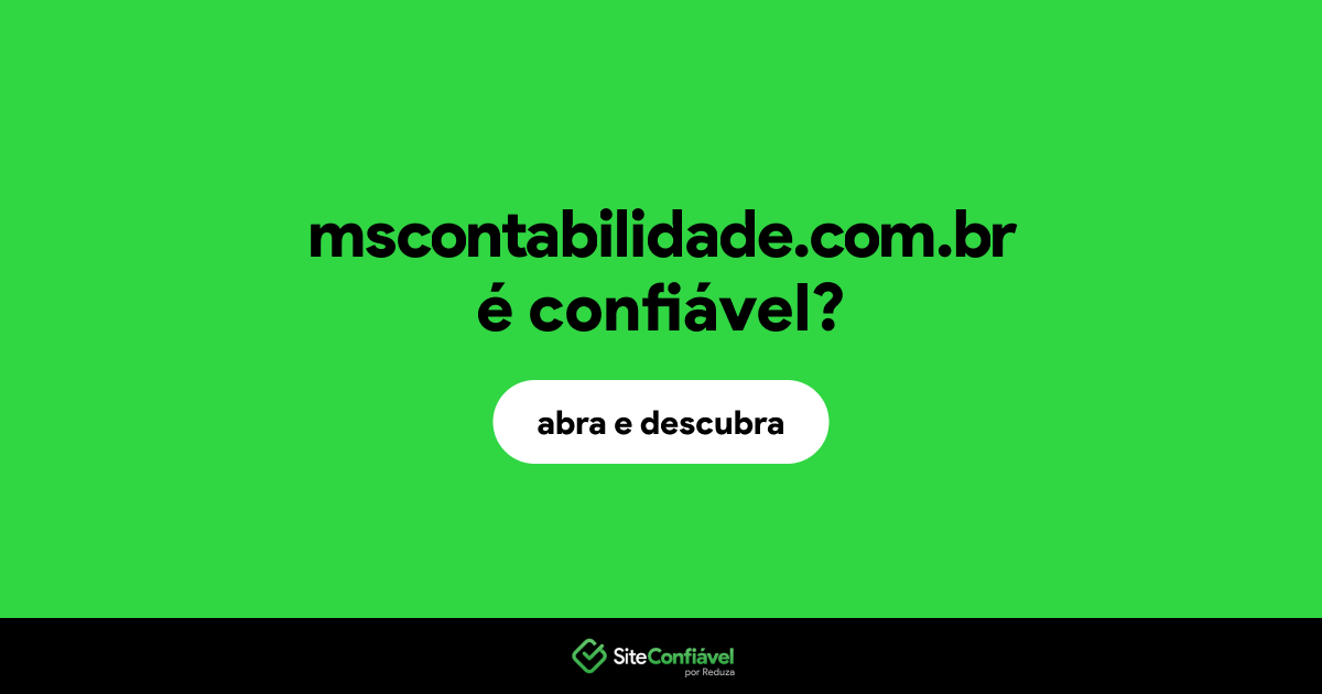 O site mscontabilidade.com.br é confiável?