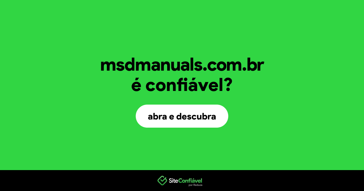 O site msdmanuals.com.br é confiável?