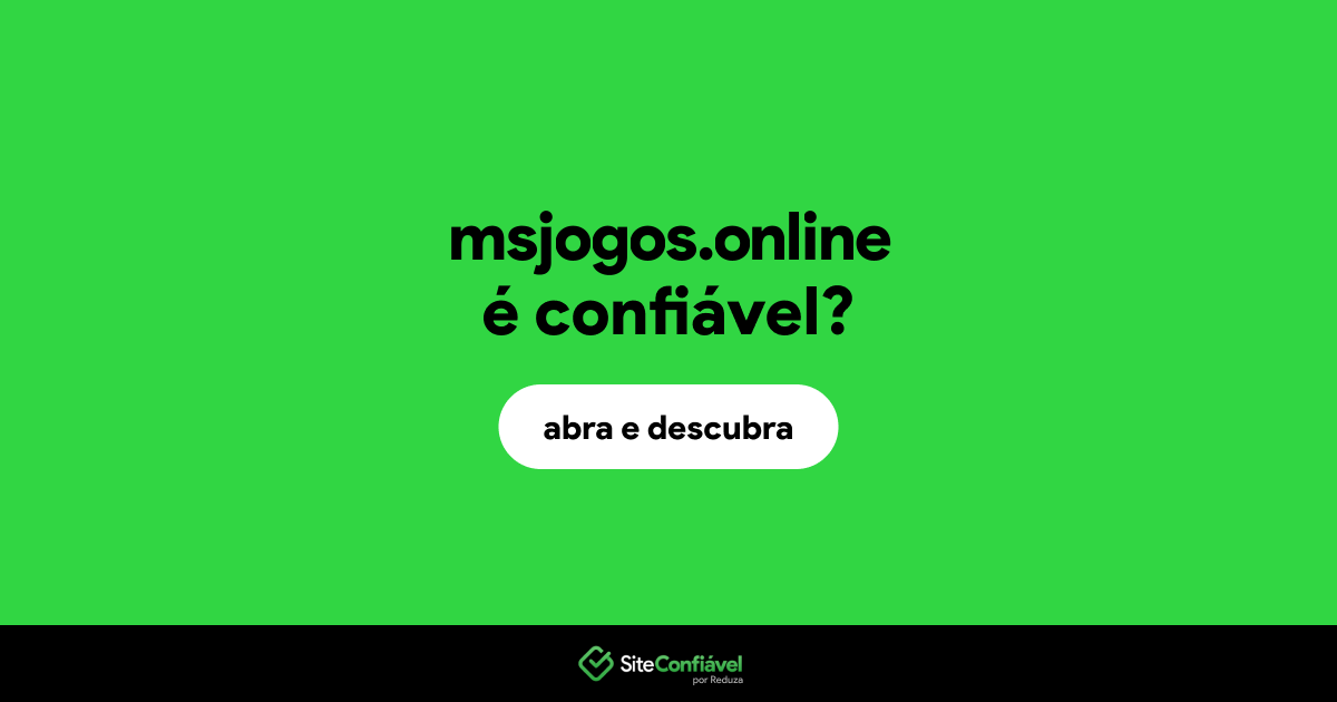 O site msjogos.online é confiável?