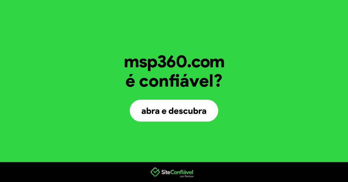 O site msp360.com é confiável?
