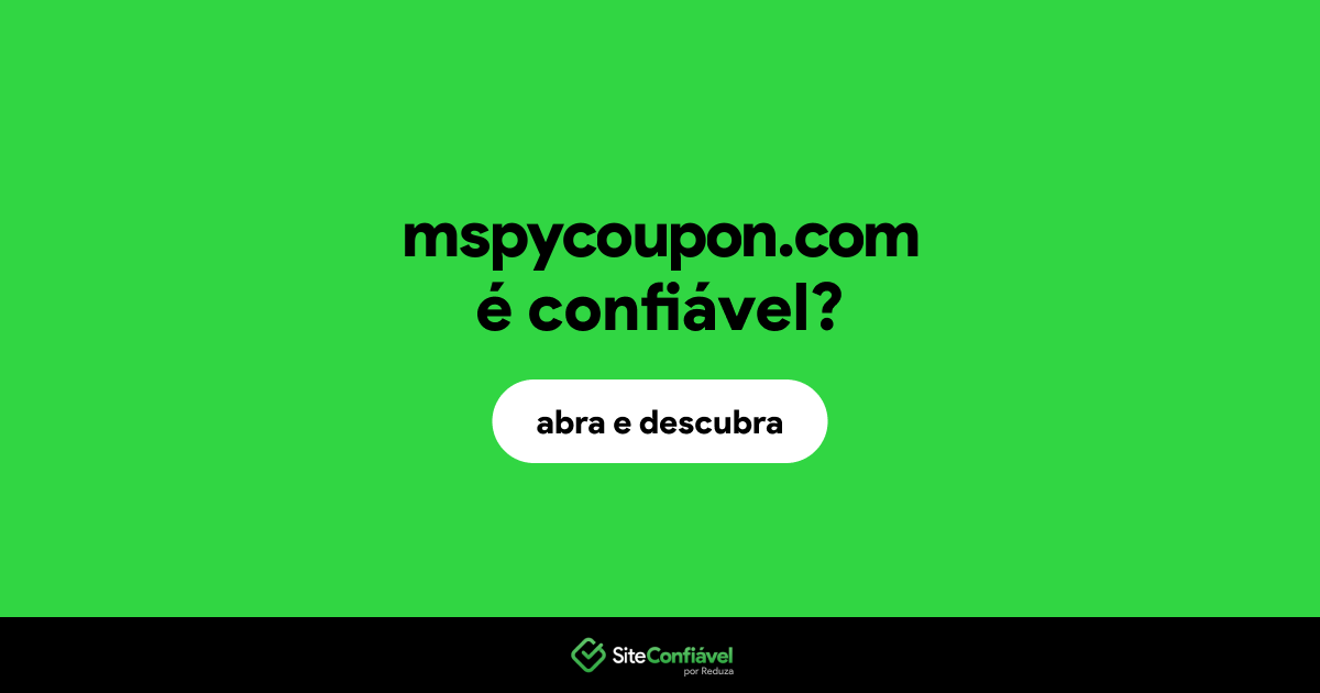 O site mspycoupon.com é confiável?